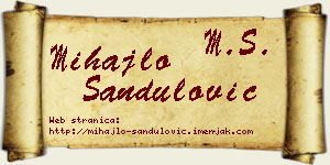 Mihajlo Sandulović vizit kartica